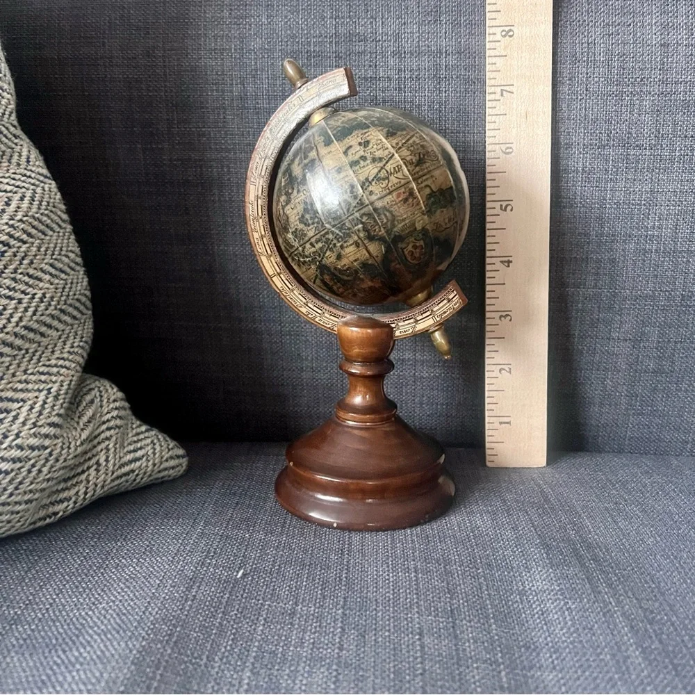 Vintage Mid century Brown and Black Globe made in Italy Mercurio D’Oro